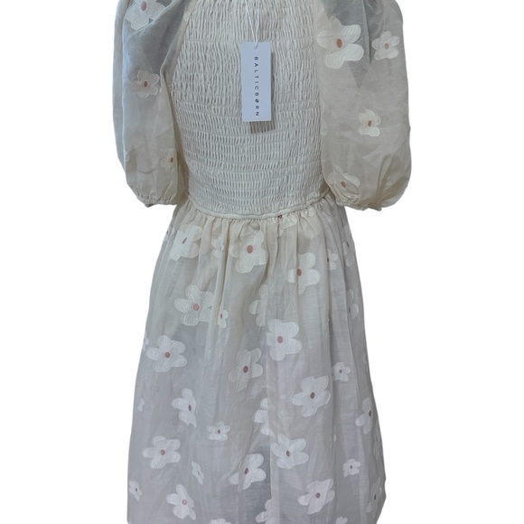 Baltic Born Cream Smocked Dress - Picture 2 of 4